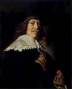 Frans Hals Portrait of a young man holding a glove Spain oil painting reproduction